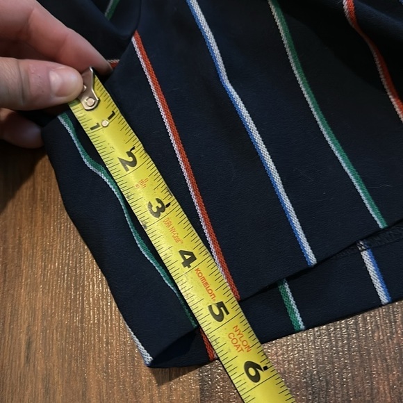 NWT Banana Republic 5” High Rise Navy Stripe Chino Dressy Shorts w/ Belt Size 6 - Picture 9 of 9